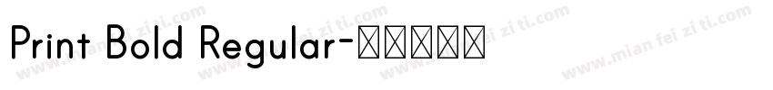 Print Bold Regular字体转换